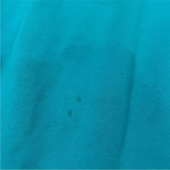 LL Bean Vneck Blue 3/4 Sleeve Shirt 3X - Picture 3 of 8